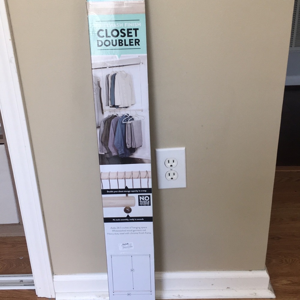 Closet doubled rack